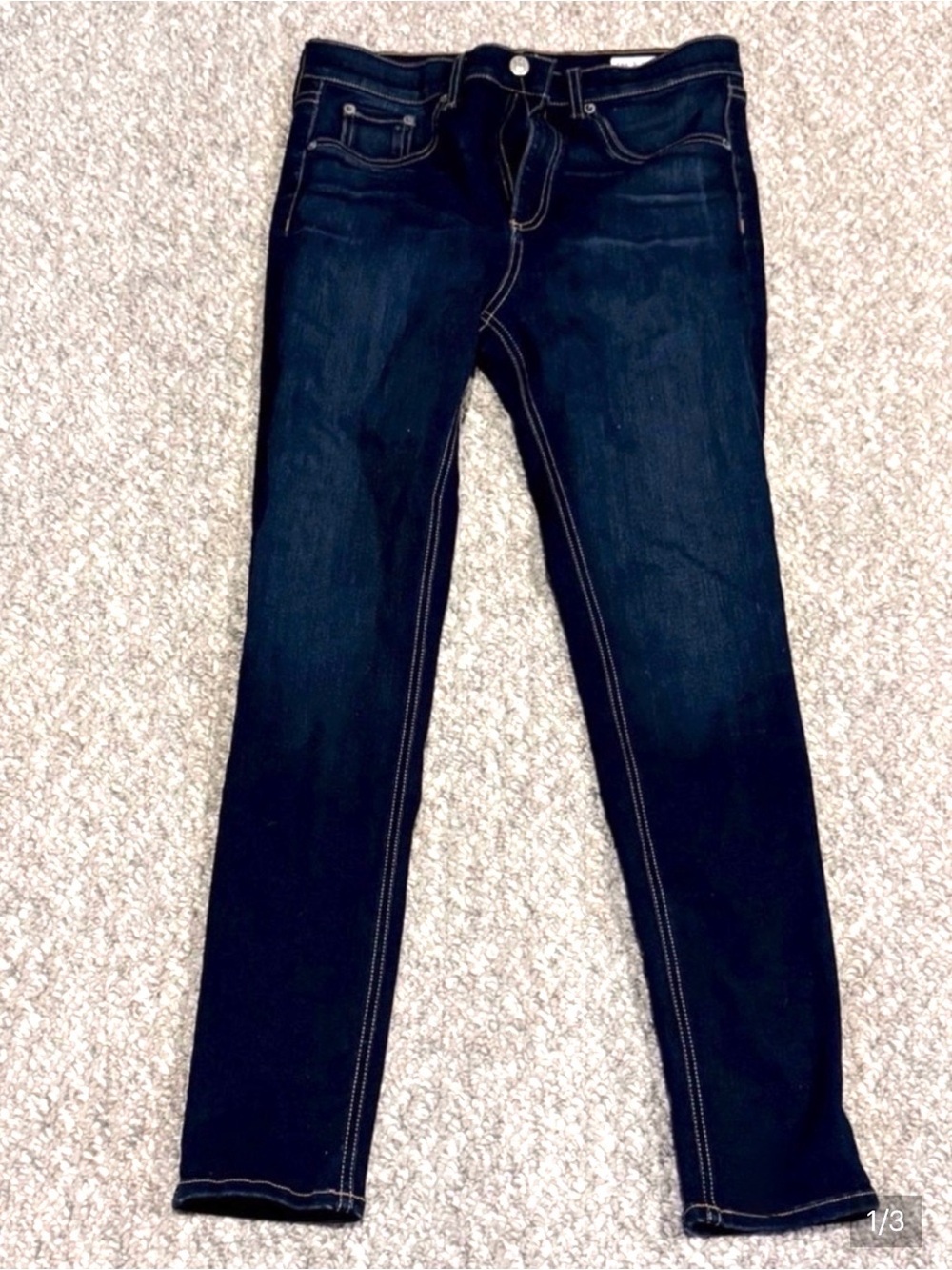 Rag & Bone High Rise Ankle Skinny Dark Wash Jeans Size 30